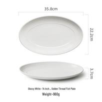 Deou Xingguang Ceramic Steaming Fish Plate