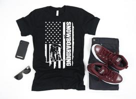 Snowboarding American Flag Snowboard Mountain Apparel Cool Winter Gift | T-Shirt |T-shirt | T-shirt | T-shirt | Tank Top L