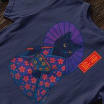 Geisha Cat Shirt, Japanese Kimono Tee, Edo-Period Art, Samurai Cat T-Shirt, Cute Anime Cat Apparel, Gift for Cat & Japan Lovers 3XL
