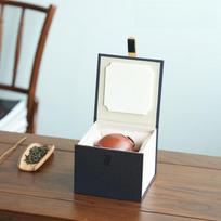 1Pc Velcro Fastener Brocade Box Retro Cultural Gift Box Master Cup Storage Packaging Box Black; Small 12 * 12 * 10cm