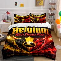 Belgijos Raudonieji Velniai Futbolo Patalynės Komplektas Patalynės komplektas (1 antklodės užvalkalas, 2 pagalvių užvalkalai, antklodė neįtraukta) 135x200cm