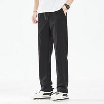 OVERPROTECTION OP Men's Versatile Straight-Leg Casual Sport Pants 5XL juoda