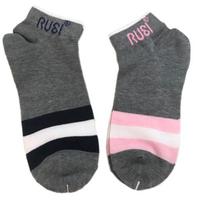 Women's Ankle Striped Casual Sport Socks Cotton Spandex Eco-Friendly Anti-Slip Breathable Xs pilka spalva