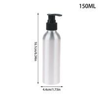 30-150-300 ml spiralinis losjono pompos galvutė rankų plovimo skysčiui, veido prausikliui, šampūnui, aliuminio buteliui, losjono dozatorius, tuščias 150ML juoda