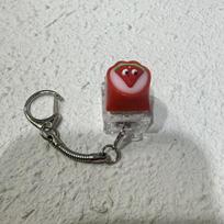 Antistress Keycap Keychain with Glowing Lights Creative Fruit Decompression Finger Keyboard Pendant for Gift Giving A1