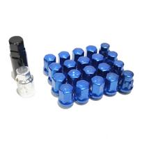 M12x1.5/1.25 Length Wheel Lug Nuts Wheel Anti-theft Screws Aluminium Alloy Steel Wheel Hub Nuts 20PCS/set M12x1.25 mėlyna