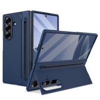 Lengvas Z Fold 7/6 telefono dėklas su integruotu rašikliu, stoveliu ir aukštos kokybės ekrano apsauga, suderinamas su Samsung z fold 7 6 Galaxy Z Fold6 tamsiai mėlyna spalva