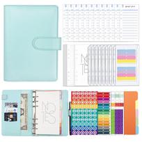 Custom Six Ring Budgeting Binder Notebook Planner Cash Savings Binders Wallet A6 Budget Binder With Cash Envelopes (as the picture,a6&130*190mm)