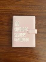 100 Envelope Savings Challenge A5 Budget Binder Challenges  Pu Leather Budget Binder Planner Notebook for Money Saving Bulk (as the picture,190*132cm&A5)