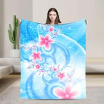 Frutiger Aero Blanket Decorative Flannel Throw Blanket For Living Room Warm Soft Custom DIY Quality Bedspread Gift Size: 75*100cm, Weight: 230 GSM