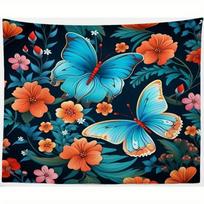 Enchanted Garden Vibrant Butterfly Tapestry  Perfect for Cozy Unique Colorful  Magical Home Decor with Artistic Charm 100X70CM