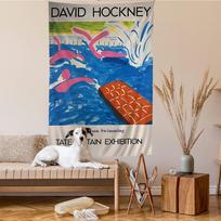 David Hockney Art Colorful Tapestry Wall Hanging Bohemian Wall Tapestries Mandala Wall Hanging Sheets 100X70CM