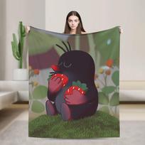 Comfortable Blankets Camping Czech Cartoon Krtek Mole Throw Blanket Novelty Bedspread For Chair Sofa Bed Size: 75*100cm, Weight: 230 GSM