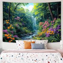 Pink Japanese Wave TapestryJapan Mount Fuji Kanagawa Great Waves Pastel Tapestry Wall Hanging for Bedroom AestheticPsychedelic 100X70CM