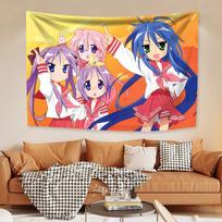 Cute Anime Wall Hanging Lucky Star Izumi Konami Japanese Home Decor Wall Tapestry Bedroom Backdrop Gift Decoration 100X70CM