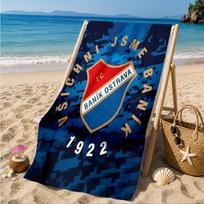 Fc Banik Ostrava Crest Beach Towel, Quick-drying, Easy to Care for, Suitable for Both Fitness and Beach Vacations,Sports Essential 70cmx140cm(27x55inch)