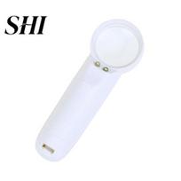 Magnifying Glass 1 Set Handheld Professional High-clarity 15X Magnifier Lens with 2 Reading LED Light Illuminated Portable Mini Loupe Pocket