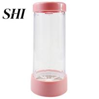 Flour Sieve Uniform Mesh Safe Baking Tool Handheld Sifter Rotating Transparent Sugar Shaker Dispenser for Home rožinė