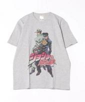 Jojos Bizarre Adventure Printed TShirt 26s1 Light Gray Japan New L