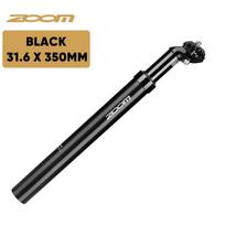 ZOOM Dviratinio amortizuojantis balnelio stulpas 27,2/31,6/28,6/30,4/30,8/33,9mm MTB Amortizuojantis balnelio vamzdelis 350mm Amortizatorius Balnelio stulpas Dviračio dalys Black 31.6mm black