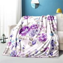 Rožės Gėlės Minkštas Pliušinis Sofa-Lova Mėtomas Animacinis Pikniko Plonas Antklodes Modernus Flanelinis Antklodės Užvalkalas Spausdintas Antklodė Dovana 75X95CM