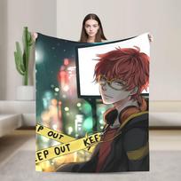 Šilta Minkšta Antklodė Kelioninė Mystic Messenger Mėtymo Antklodė Flanelinis Patalynės Užtiesalas Sofai Lovai Grafinis Sofos Lovos Užvalkalas 75X95CM