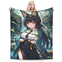 ZZZ Ellen Nicole Miyabi pliušinis pledas mergaitėms berniukams flanelinis pledas sofai kėdei itin šiltas individualios kokybės lovatiesė dovana 75X95CM