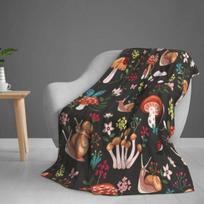 Grybų Antklodė Skalbiama Mašinoje Minkšta Flanelinė Antklodė Šilta Jauki Antklodė Vaikams Suaugusiems Sodybos Lova Sofa Sofa 75X95CM
