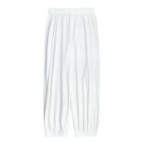 Summer Cotton and Linen Bloomers Women's Casual Sports Thin Loose Nine-point Beam Feet Harem Pants S
