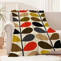 Madingas Modernus Lapų Meninis Raštas Namų Flanelinis Šiltas Komfortas Minkštas Pliušinis Antklodė Sofai Svetainei Biurui Miegamajam Kelionėms Dovana 75X95CM