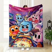 Characters Play Pinball In an Arcade with a Vibrant, Colorful Atmosphere. for All Seasons Blanket Lunch Break Throw Gift 75X95CM