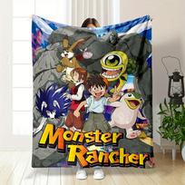 A Group of Colorful Characters, Including Humans and Monsters, with a Rocky Backdrop. for All Seasons Blanket Lunch Break Throw Gift 75X95CM
