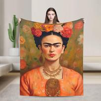 F-Frida K-Kahlo Vilnos Pledas Pledai Sofai Automobiliui Lengvas Plonas Miegamojo Antklodė, 75X95CM