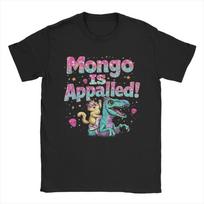 Men TShirts Funny Mongo Is Appalled Princess Cat Riding Dinosaur Fun Cotton Tees Short Sleeve  T Shirts O Neck Clothes XL XL S įvairiaspalvis