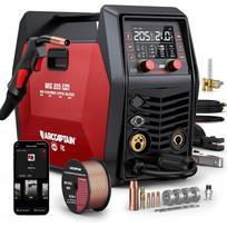 ARCCAPTAIN Europos standarto MIG205Pro MIG suvirinimo aparatas 205A 230V Aliuminio 6 in 1 Profesionali suvirinimo mašina MIG suvirinimui 1010EU00206 200 A