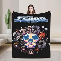The Binding of Isaac Gaming Blanket Cartoon Wool Novelty Warm Throw Blankets for Home Spring Autumn Outdoor Size: 75*100cm, Weight: 230 GSM