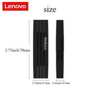 SD kortelių skaitytuvas su dviguba jungtimi USB Lenovo 3.0 USB C atminties kortelių skaitytuvo adapteris Palaiko SD Micro SD SDXC SDHC MMC RS-MMC TC101 juoda