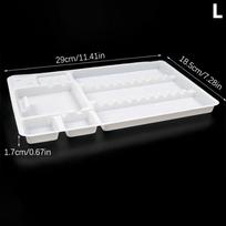 1 vnt. Vienkartinis dantų instrumentų dėklas Plastikinis chirurginių instrumentų dėklas Dėžutė Atskirai sudėtas Mažas ir didelis dantų reikmuo 29cm*18.5cm1.7cm