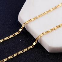 1 vnt. Minimalistinis paauksuotas 2 mm plokščios grandinėlės karoliai moterims, vyrams, išskirtinis papuošalų dovana 16inch