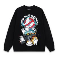 Ghostbusters Frozen Empire Mini-Puft Mayhem Long Sleeve Pullover High Quality Hoodie Crew Neck Fleece Sweatshirt M juoda