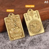Chinese Zodiac Guardian God Pendant Buddha Bodhisattva Pendant Lucky Amulet Double-Side Alloy Key Chain Pendant Accessories