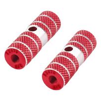 2pcs Bicycles Bike Pedals Shafts Aluminum Alloys Stunts Foot Pegs Pedals for Commuters Bikes raudona