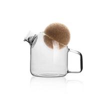 Shangqi Transparent Beverage Pitcher with Round Cork Stopper