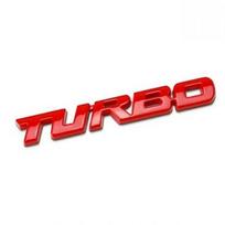 Automobilio lipdukas Turbo Turbo Metalinis lydinys 3D ženkliukas Automobilio modifikavimo priedai Galinis žymėjimas Šoninis žymėjimas Dekoratyvinis automobilio lipdukas raudona