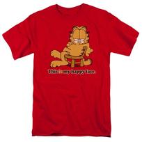 Garfield  Happy Face  T-Shirt - Regular or Tank - to 5X S orange
