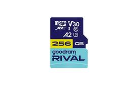 GOODRAM RIVAL Atminties kortelė microSD 256GB 100MB/s klasė 10 UHS-I V30 A2 su SD adapteriu