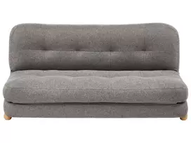 Dvivietė išskleidžiama sofa ESBJERG, sintetinio lino audinys, tamsiai pilka