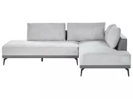 Trivietė kampinė sofa MYKEN šviesiai pilka, kairinė