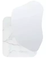 Sieninis veidrodis ARVERT 60 cm 80 cm, baltas marmuras