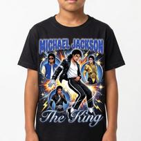 Michael Jackson The King Youth Tee S black
